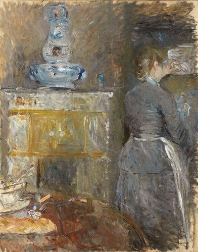 Na sala de jantar; Na sala de jantar, 1880 de Berthe Morisot