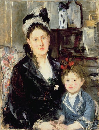 Mme Boursier e sua filha de Berthe Morisot