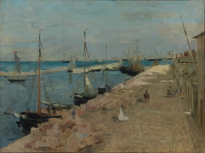 O porto de Cherbourg de Berthe Morisot