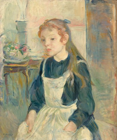Jovem com um avental de Berthe Morisot