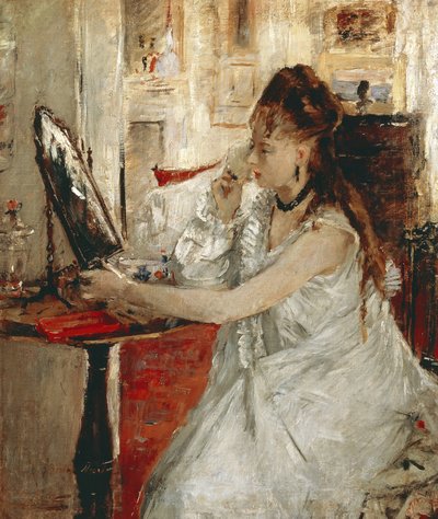 Jovem Mulher em Pó (óleo sobre tela) de Berthe Morisot