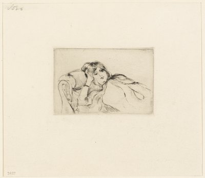 Mulher jovem em repouso de Berthe Morisot