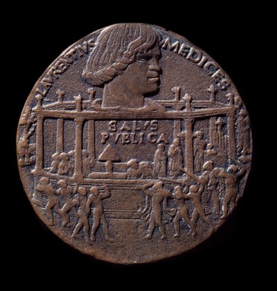 Medalha de Bronze na conspiração Pazzi (1478) de Bertoldo di Giovanni