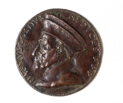 Medalha que representa Cosimo il Grande: recto de Bertoldo di Giovanni