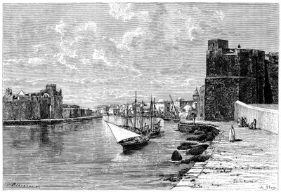 Bizerta, visto do Kasbah, c1890 de Auguste Bertrand