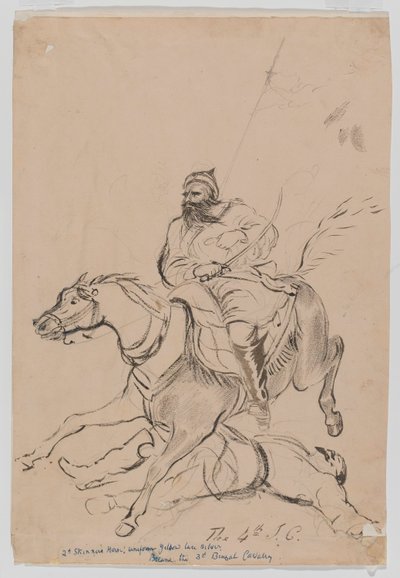 A 4ª Cavalaria Irregular, c.1845 (aquarela) de Bethune Donald Grant