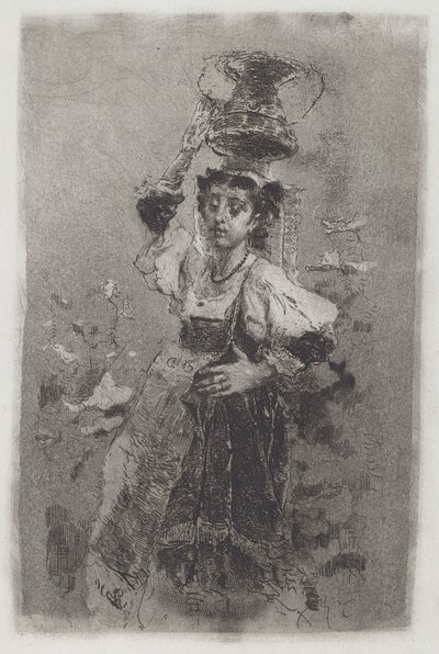 Camponesa da Campagna [Ciociara], década de 1870. de Bianchi Mose