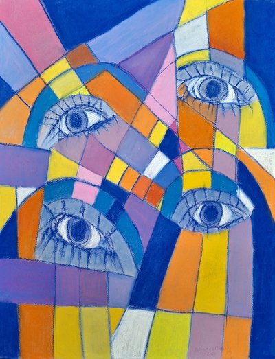 Gaze, 2024 (pastel sobre cartão) de Bibiana Ulanosky