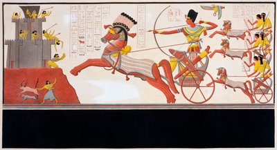 Ramsés II na Batalha de Kadesh, 1275 aC Século XIX de Bigant and Allais