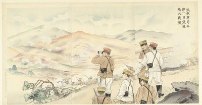A grande batalha de Shaho pode ser facilmente seguida a partir do nosso quartel-general do exército
Waga gun shireibu ichimoku nozomu Ryoyo no daisenjo (título sobre o objecto) de Biho
