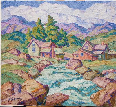 Mountain Village, Georgetown, Colorado (óleo sobre tela) de Birger Sandzen