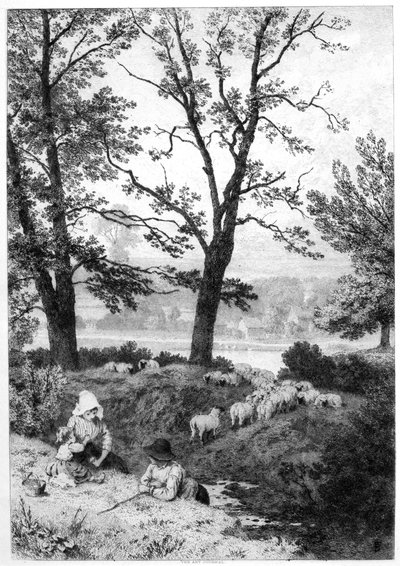 Os pastores, c1930s. de Birket Foster