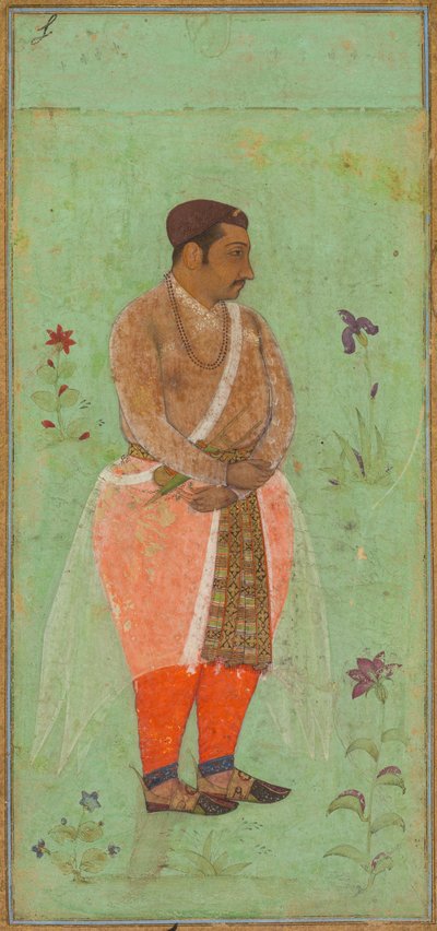 Retrato de Suraj Singh Rathor, Raja de Marwar e tio materno de Shah Jahan ..., c. 1600 de Bishandas