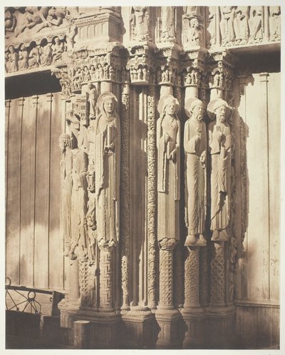 Catedral de Chartres, fachada oeste; portal real, baía central de Bisson Frères