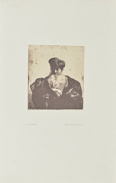 [Velho com barba, gorro de pele e capa de veludo]. de Bisson Frères