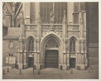 Sem título [Fachada Sul do Transepto da Catedral de São Miguel e Santa Gudula em Bruxelas, Bélgica] de Bisson Frères