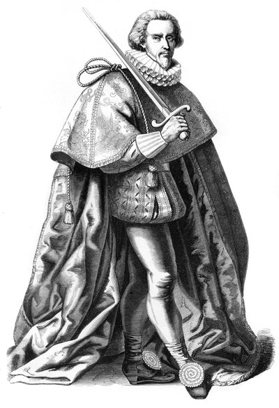 Grande traje de um comandante supremo dos exércitos franceses, século XVI em 1849. de Bisson and Cottard