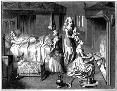 A criança recém-nascida, século XV, 1849. de Bisson and Cottard