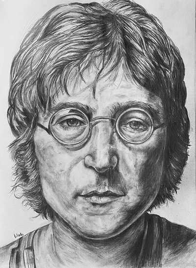 Imagine, c.2021 (lápis sobre papel) de Blake Munch