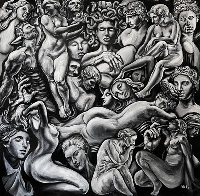 As crónicas de Dionísio Número 6, c.2021 (Acrílico sobre tela) de Blake Munch