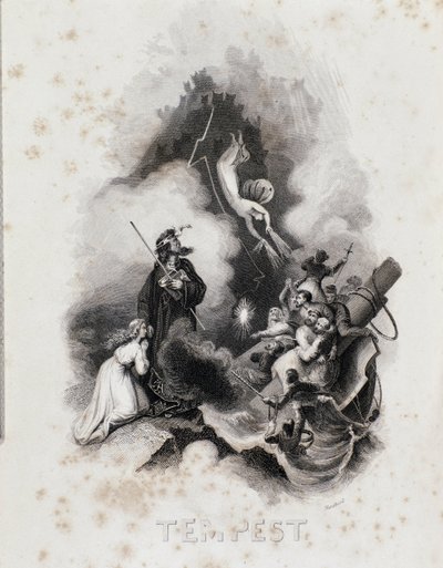 Gravura Blanchard para o primeiro acto de William Shakespeare