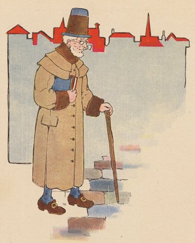 Canção infantil: Old Grimes (litografia a cores) de Blanche Fisher Wright