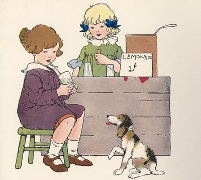 As raparigas na sua banca de limonada de Blanche Fisher Wright