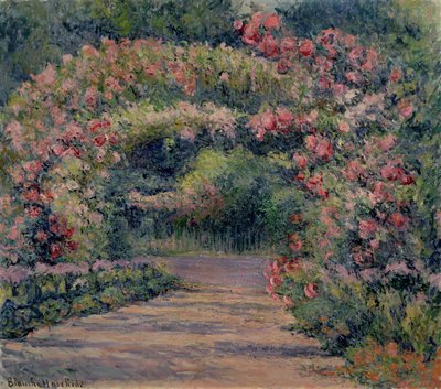 Rose Arbour em Giverny (óleo sobre tela) de Blanche Hoschede Monet