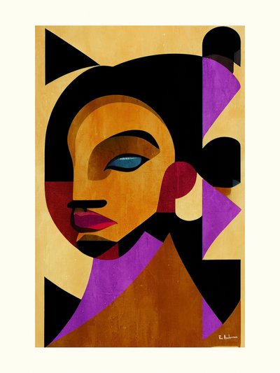 Mulher Geométrica Abstrata de Bo Anderson