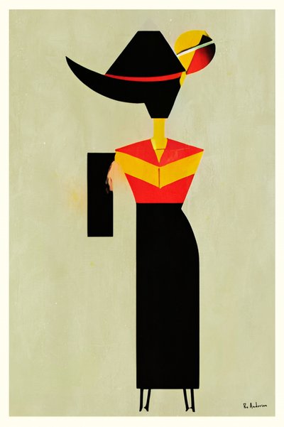 Figura da moda contemporânea de Bo Anderson