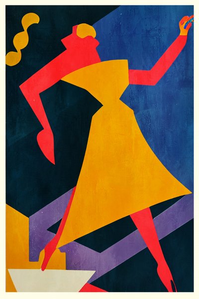 Dança abstrata vibrante de Bo Anderson