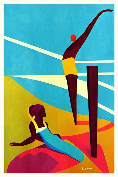 Um verão vibrante na piscina de Bo Anderson