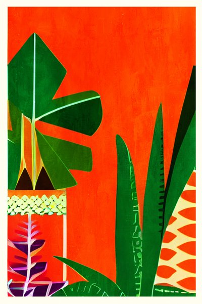 Plantas tropicais vibrantes de Bo Anderson