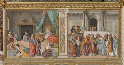 Nascimento da Virgem e Casamento da Virgem de Boccaccio Boccaccino