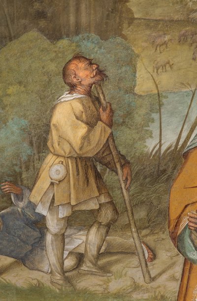 Corredor Central, First North Span, Anúncio a Gioacchino, Boccaccio Boccaccino 1514-15, Detalhe de Boccaccio Boccaccino