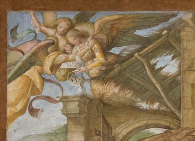 Nave Central, Fourth North Span, Adoração dos Pastores, Boccaccio Boccaccino 1516-17, Detalhe de Boccaccio Boccaccino