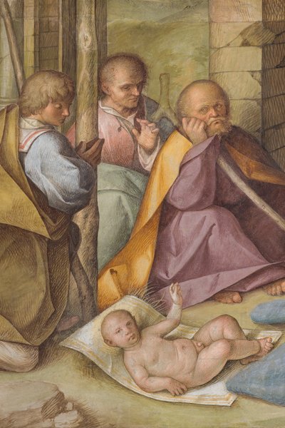 Nave Central, Fourth North Span, Adoração dos Pastores, Boccaccio Boccaccino 1516-17, Detalhe de Boccaccio Boccaccino
