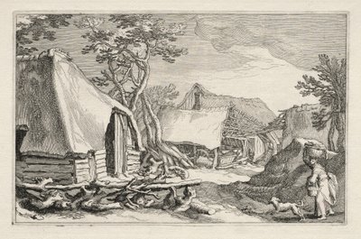 Paisagem com casas da quinta, 1613-1614. de Boetius Adams Bolswert