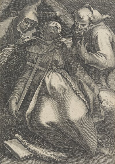 Sancta Euphrolyna, da série Eremitas Femininas, 1600-1633 de Boetius Adams Bolswert