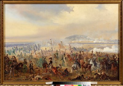 A Batalha de Leipzig em Outubro de 1813 (ou Batalha das Nações, Guerra Napoleónica) de Bogdan Willewalde