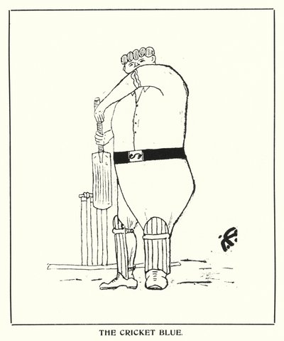 Oxford Quips: O Cricket Blue (litho) de Bohun Lynch