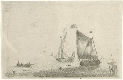 Paisagem marítima com um barco de pesca de Bonaventura Peeters (I)