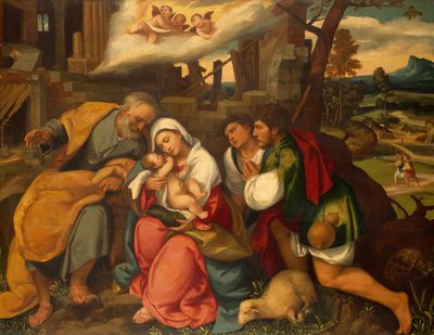 A Adoração dos Pastores, 1540. de Bonifacio de