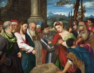Cristo e a adúltera de Bonifazio Veronese