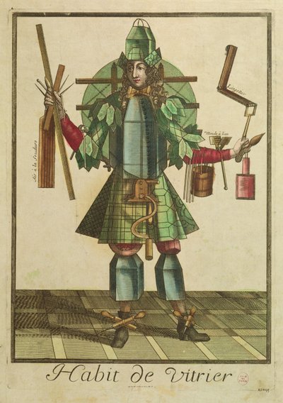 O traje de vidraria de Bonnart 1650 1750 Bonnart 1650 1750