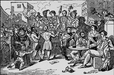Uma eleição simulada na prisão de Kings Bench, c1828, 1912 de Bonner