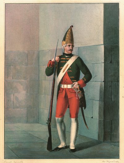 Granadeiro do Regimento Izmailovsky em 1762, final da década de 1830 de Boris Artemyevich Chorikov