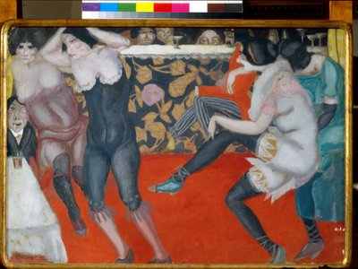 No cabaré - Pintura por Boris Dmitryevich Grigoriev (1886-1939) óleo sobre tela (61x80 cm) de Boris Dmitrievich Grigoriev