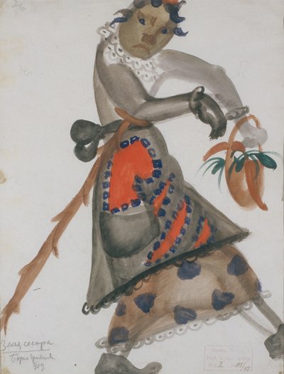 Figurino da ópera Snow Maiden de N. Rimsky-Korsakov, 1919 de Boris Dmitrievich Grigoriev