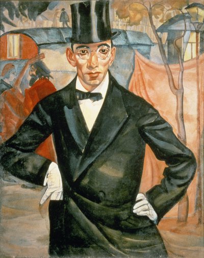 Retrato de Sherling, do ciclo de retratos intitulado "O rosto da Rússia", 1900 de Boris Dmitrievich Grigoriev